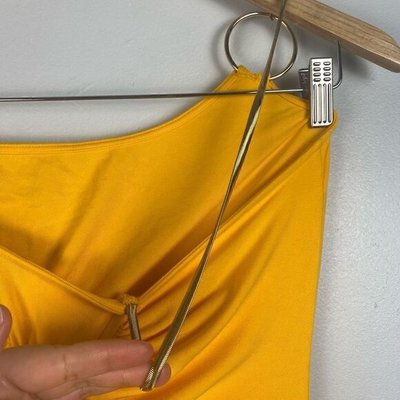 WeWoreWhat Snake Chain Cut Out Maxi Dress in Tangerine - Picture 11 of 12